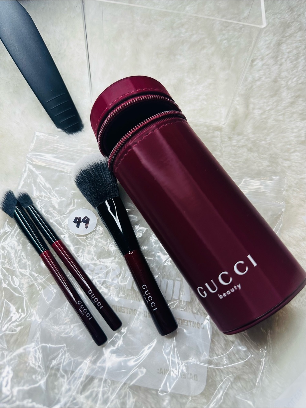 Gucci Make up brush set with case